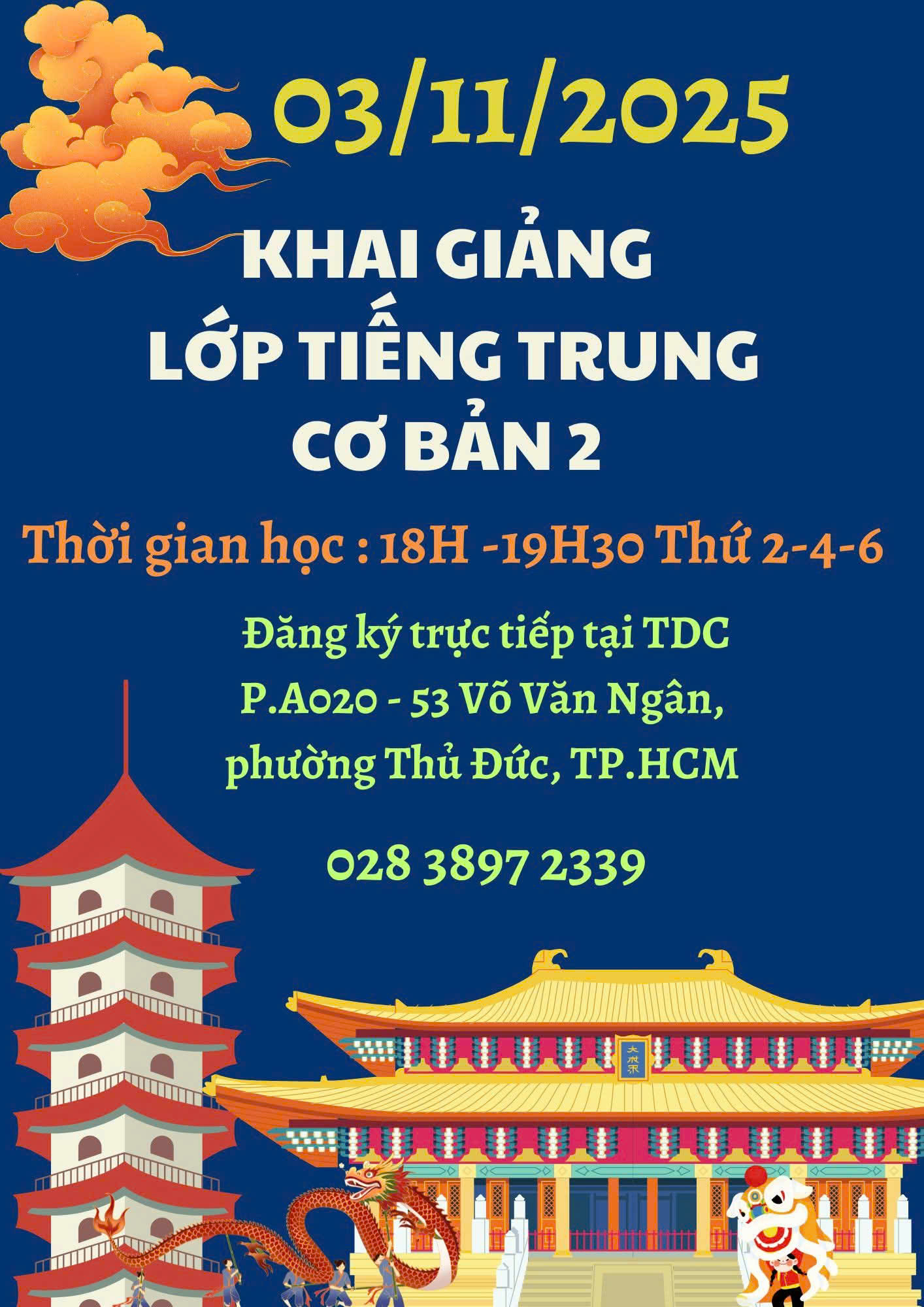 KHAI GIẢNG LỚP TIẾNG TRUNG CƠ BẢN 2